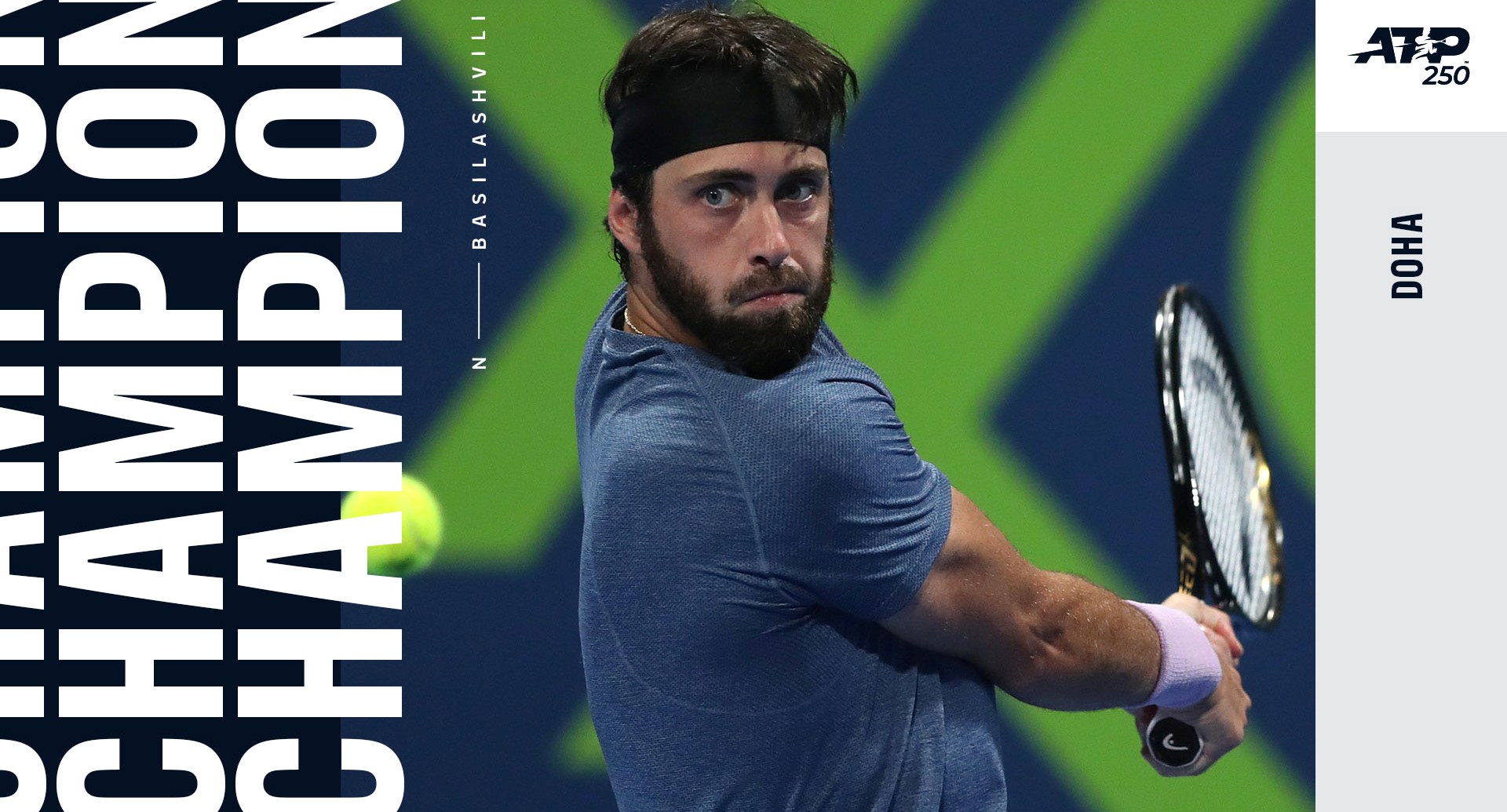 Gürcü  Nikoloz Basilashvili'Doha Open Tenis Turnuvası'nda şampiyon