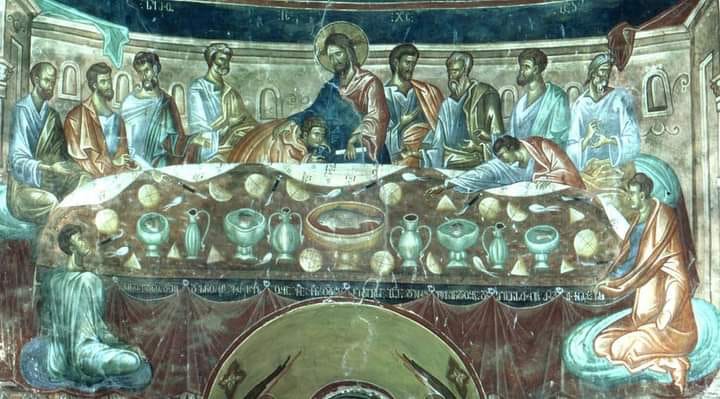 Makvala Kharebava: İşbu SON AKŞAM YEMEĞİ  konulu fresk UBİSA MANASTIRI'nde XIV asıra aittir ve