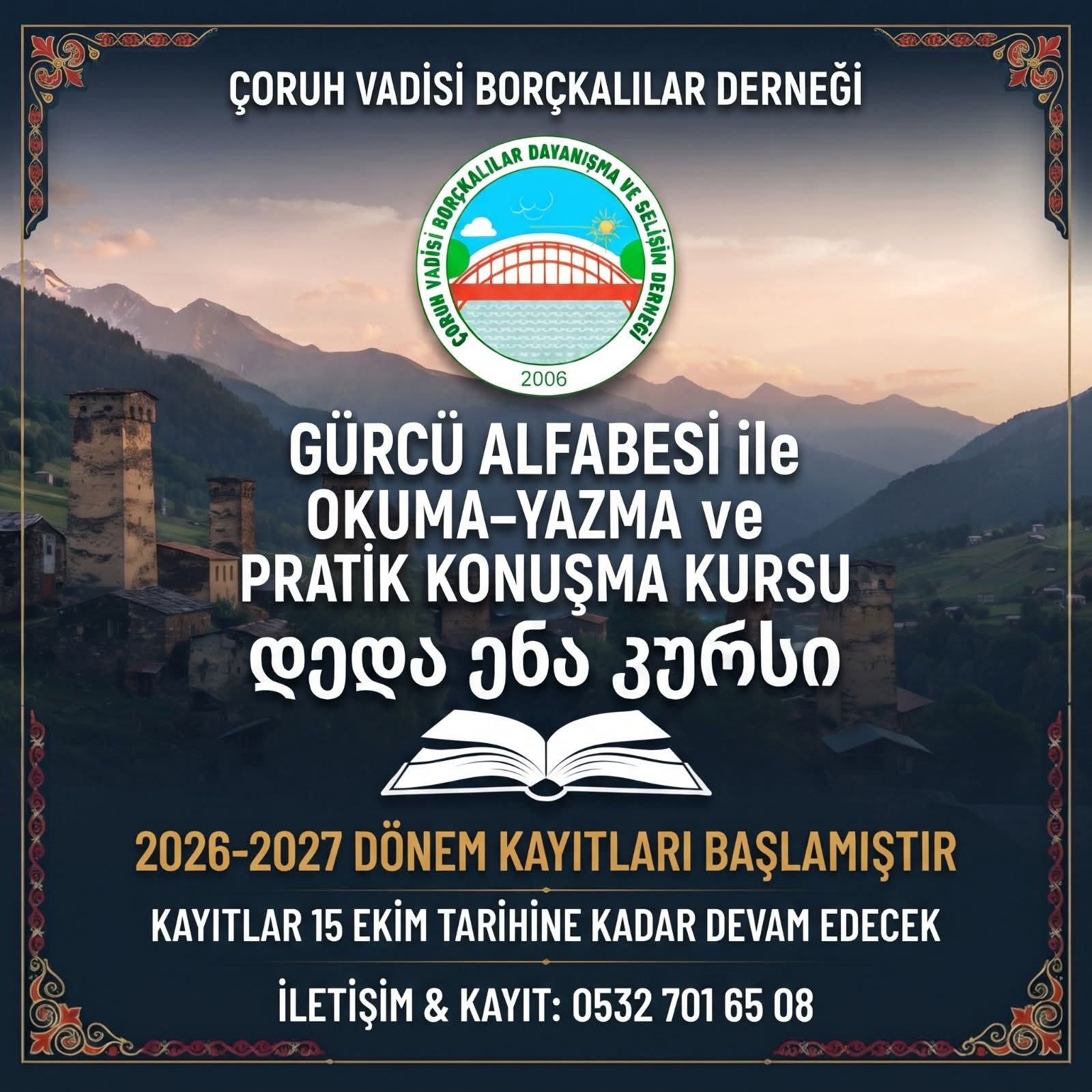 Birçkalilar Dernek başkanı Hasibe Özkan'dan Gürcüce anadil- deda ena ( დედა ენა ) kursu haberi!..